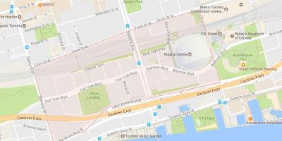 Kaart van CityPlace buurt van Toronto