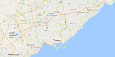 Kaart van Clanton Park district van Toronto