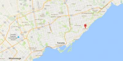 Kaart van Cliffside district van Toronto