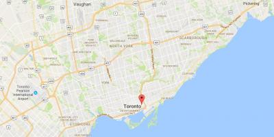 Kaart van Corktown district van Toronto