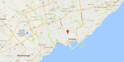 Kaart van De Bijlage district van Toronto