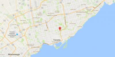 Kaart van de Gouverneur van de Brug district van Toronto