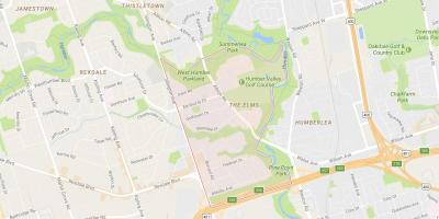 Kaart van De Iepen buurt van Toronto