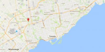 Kaart van De Iepen district van Toronto