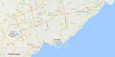 Kaart van De Pinda district van Toronto