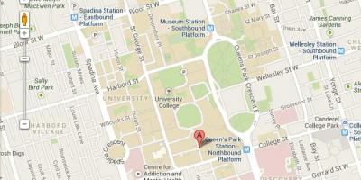 Kaart van de universiteit van Toronto St George