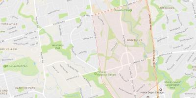 Kaart van Don Mills buurt van Toronto