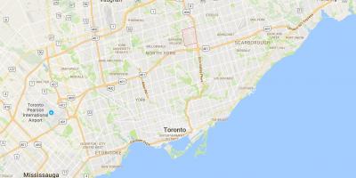 Kaart van Don Valley Village district van Toronto