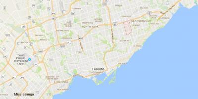 Kaart van Dorset Park district van Toronto