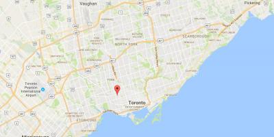 Kaart van Dovercourt Park district van Toronto