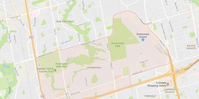 Kaart van Downsview buurt van Toronto