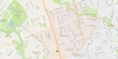 Kaart van Eatonville buurt van Toronto
