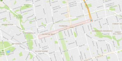 Kaart van Eglinton West buurt van Toronto