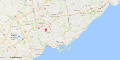 Kaart van Eglinton West district in Toronto