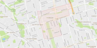 Kaart van Fairbank buurt van Toronto