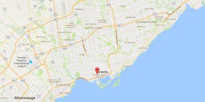 Kaart van Fashion District district van Toronto