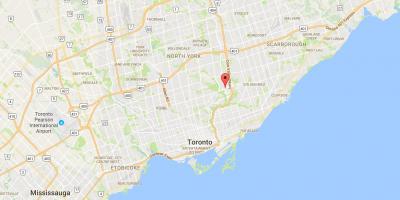 Kaart van Flemingdon Park district van Toronto