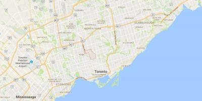 Kaart van Forest Hill district van Toronto