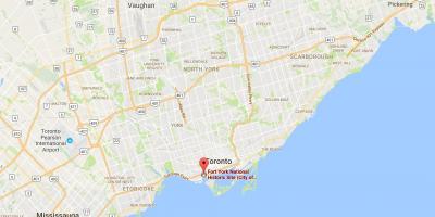 Kaart van Fort York district van Toronto