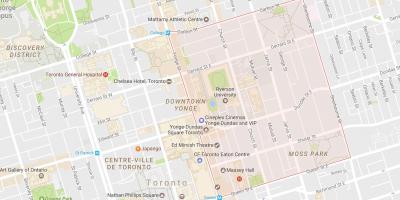 Kaart van Garden District van Toronto City