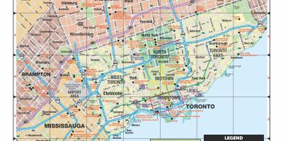 Kaart van de greater Toronto area