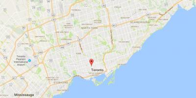 Kaart van Harbord Dorp district van Toronto