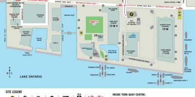 Kaart van Harbourfront Centre Toronto