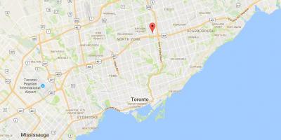 Kaart van Henry Boerderij district van Toronto