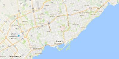 Kaart van Het district van Toronto