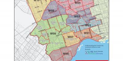 Kaart van west Toronto