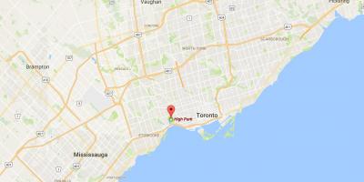 Kaart van High Park district van Toronto