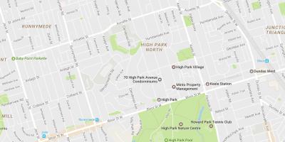 Kaart van High Park in Toronto