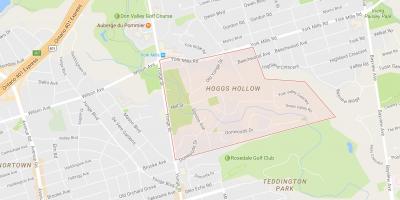 Kaart van Hoggs Holle buurt van Toronto