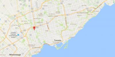 Kaart van de Humber Heights – Westmount district van Toronto