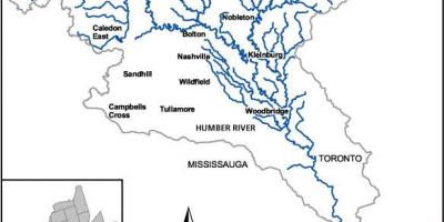 Kaart van de rivier de Humber