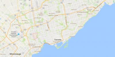 Kaart van de Humber Valley Village district van Toronto