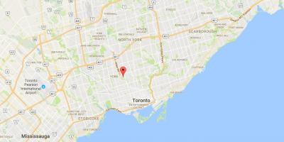 Kaart van Humewood–Cedarvale district van Toronto