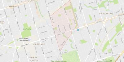 Kaart van Ionview buurt van Toronto