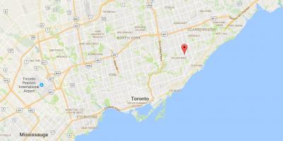 Kaart van Ionview district van Toronto