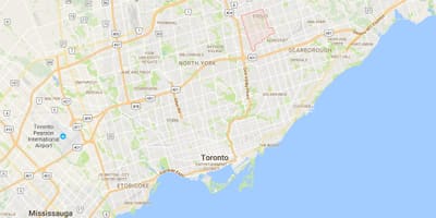 Kaart van L'Amoreaux district van Toronto