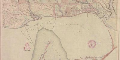Kaart van het land van York Toronto 1787-1884