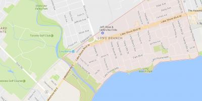 Kaart van Long Branch buurt van Toronto