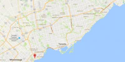 Kaart van Long Branch district van Toronto