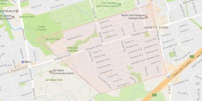 Kaart van Lansing buurt van Toronto