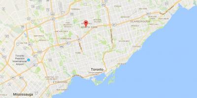 Kaart van Lansing district van Toronto