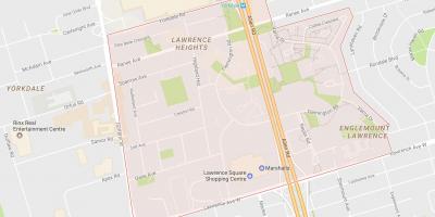 Kaart van Lawrence Heights buurt van Toronto