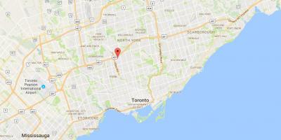 Kaart van Lawrence Manor district van Toronto