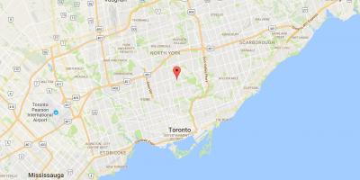 Kaart van Lawrence Park district van Toronto