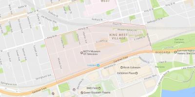 Kaart van Liberty Village buurt van Toronto
