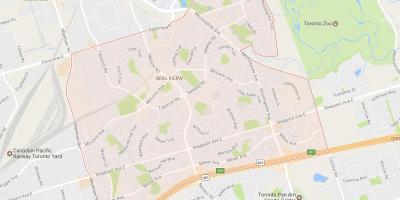Kaart van Malvern buurt van Toronto